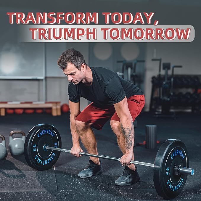 Fitvids 2-Inch Olympic Bumper Plates, Perfect Weight Plates for Weightlifting and Strength Training, Multiple Weights Available