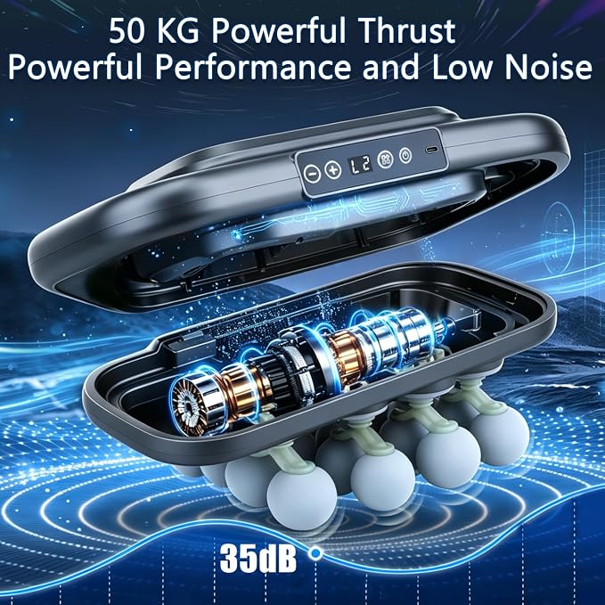 16 Head Massage Gun Deep Tissue, Back Massager for Pain Relief Deep Tissue | 16 Heads, 9 Modes & 9 Intensities, Quiet Operation, Relieves Muscle Pain, Ideal for Back, Neck, Shoulders & Legs