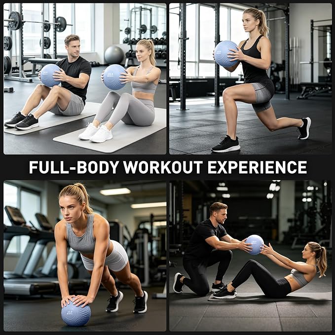 Slam Ball Medicine Ball Weighted Balls for Exercise and Workout, Strength, Cardio, Cross-Training and Core Workouts