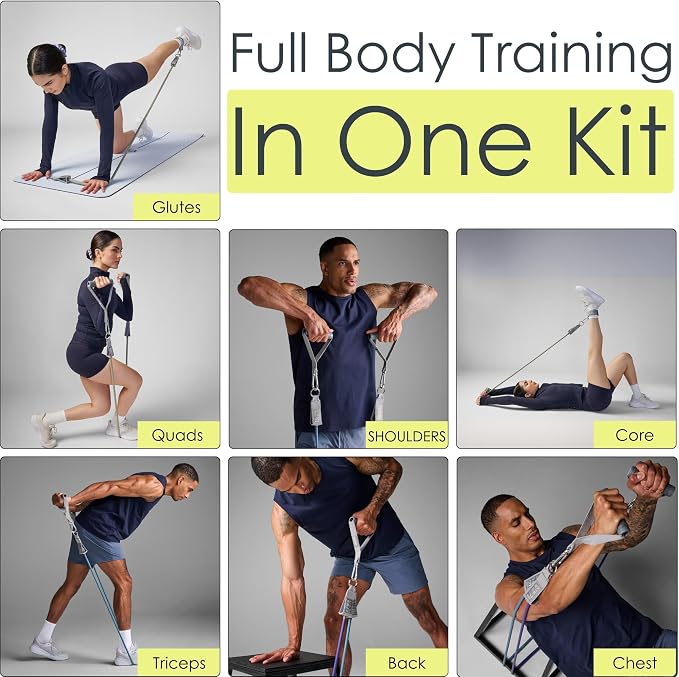 EQYP Power Tube Resistance Bands with Handles – Multi-Pack Exercise Bands for Home Workouts