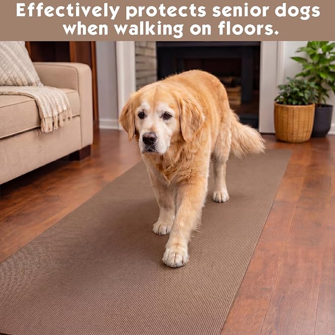Nuanchu Yoga Mat Roll 24 inch Width, 4mm Thick Non Slip Exercise Mat, Large Anti Tear Gym Flooring for Home Workout, Fitness, Senior Dog Floor Protection