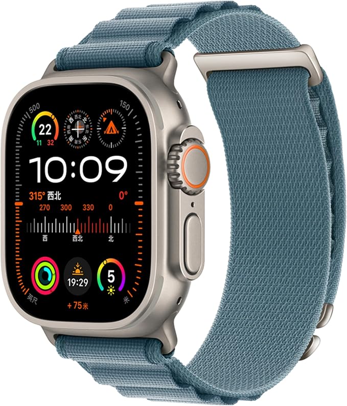 Alpine Nylon Sport Bands Compatible with Apple Watch Ultra Band 49mm 46mm 45mm 44mm 42mm Men Women, Stretch Loop Strap with D-Hook for iWatch Series 10 Ultra SE 9 8 7 6 5 4 3 2 1 (Light Blue, 49mm/46mm/45mm/44mm/42mm(Series 3))