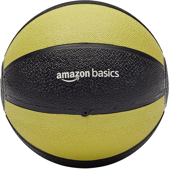 Amazon Basics Weighted Medicine Ball for Core Strength, Strength Training, Full-Body Workouts and Balance Exercises