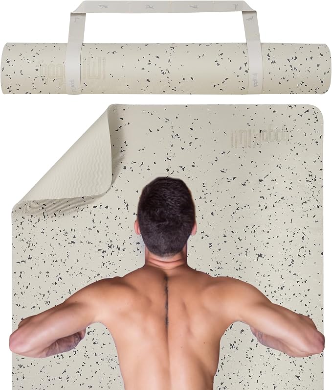 Gogokiwi Extra Wide Yoga Mat for Men Women (72"L x 36"W) Non Slip Fitness & Exercise Mat with Alignment Marks for Yoga, Pilates, Floor Workouts
