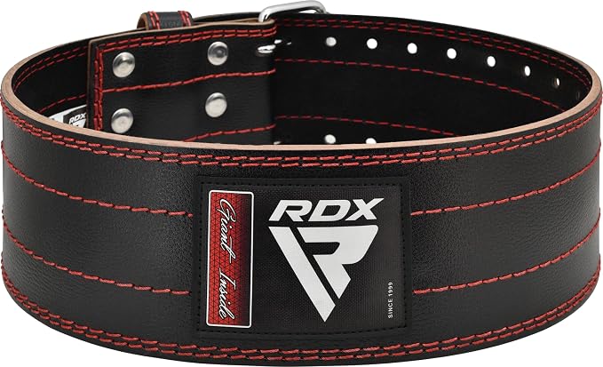 RDX Weight Lifting Belt for Men Women, IPL USPA Approved, 6mm Thick 100% Leather, 4” Powerlifting Back Support, Squat Deadlift Bodybuilding Exercise Fitness Gym Workout Strength Training up to 700 LBS