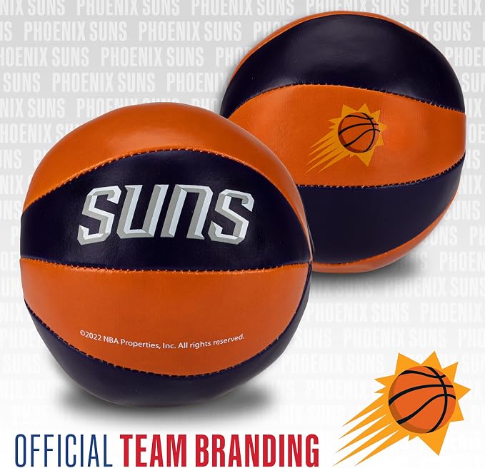 Franklin Sports NBA Toy Basketballs - 2 Pack of Kids Soft Mini Basketballs for Over The Door + Indoor Hoops - NBA Fan Shop
