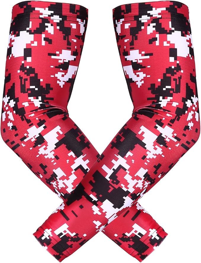 HDE Arm Compression Sleeves for Kids Basketball Shooting Sleeve Youth Sports Cooling Sun Protection Football Baseball 1 Pair