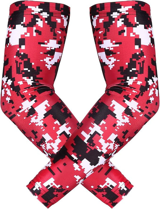 HDE Arm Compression Sleeves for Kids Basketball Shooting Sleeve Youth Sports Cooling Sun Protection Football Baseball 1 Pair