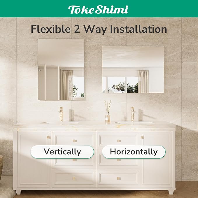 48x30 Frameless Bathroom Vanity Mirrors for Over Sink, Modern Rectangle Bathroom Mirrors for Wall with Polished Edge Shatterproof Decorative Mirror for Bedroom, Living Room, Entryway