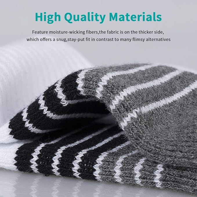 Lapulas Athletic Running Ankle Socks, Low Cut Cushioned Anti-Blister Tab Sports Socks Men Women 6Pairs
