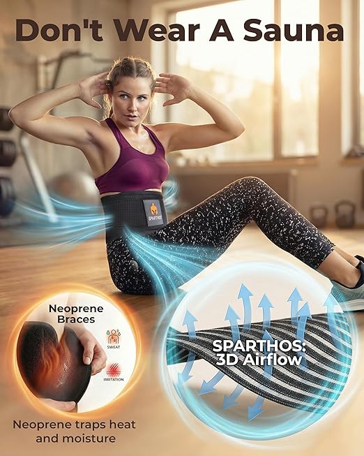 Sparthos Back Brace for Women & Men, Sciatica, Lower Back Pain - Black-XXXL