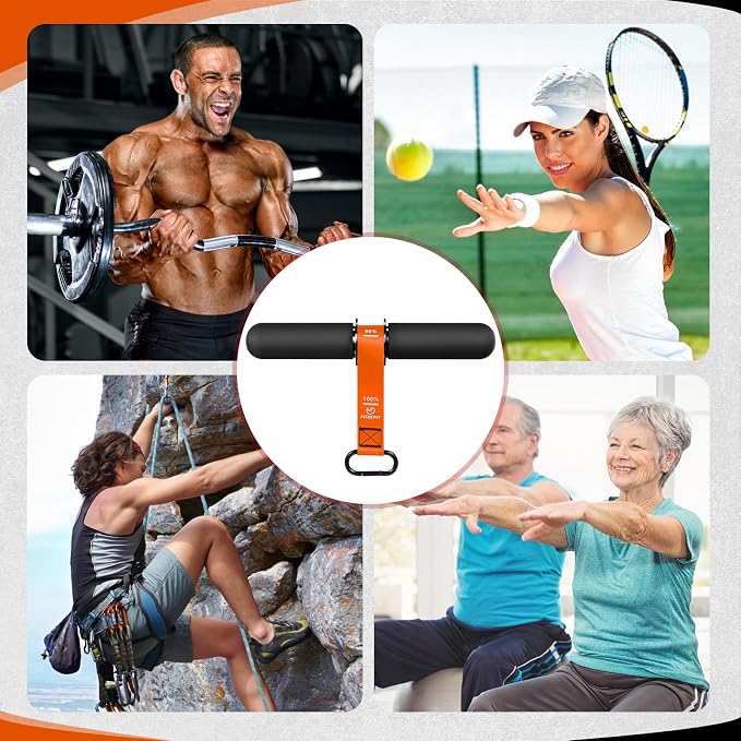 FitBeast Forearm Strengthener & Forearm Exerciser, Wrist Roller | Forearm strength trainer with thick handle and adjustable strap. Ideal for grip strength, muscle building and rehabilitation.