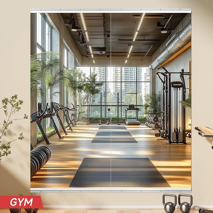 79"x36" 2 Pack Home Gym Mirror Set, Oversized Full Body Wall Mounted Fitness Mirrors, 4MM Professional Grade Tempered Glass with Anti-Distortion & Installation Kit