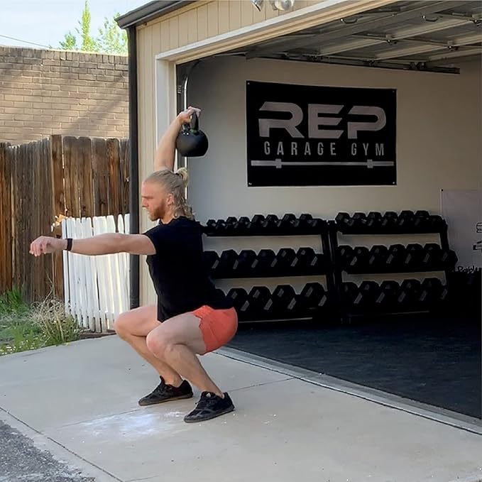 REP Fitness Kettlebell Set and Singles, 4kg to 24kg, 9lb to 53lb Weight Range, Cast Iron, Strength Exercise Training, Home Gym, Power Workout Equipment, Free Weights, Dumbbell Alternative