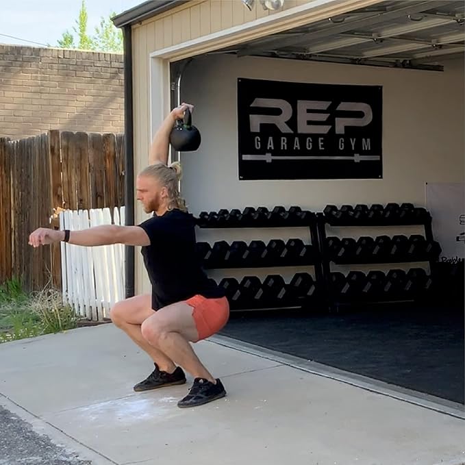 REP Fitness Kettlebell Set and Singles, 4kg to 24kg, 9lb to 53lb Weight Range, Cast Iron, Strength Exercise Training, Home Gym, Power Workout Equipment, Free Weights, Dumbbell Alternative