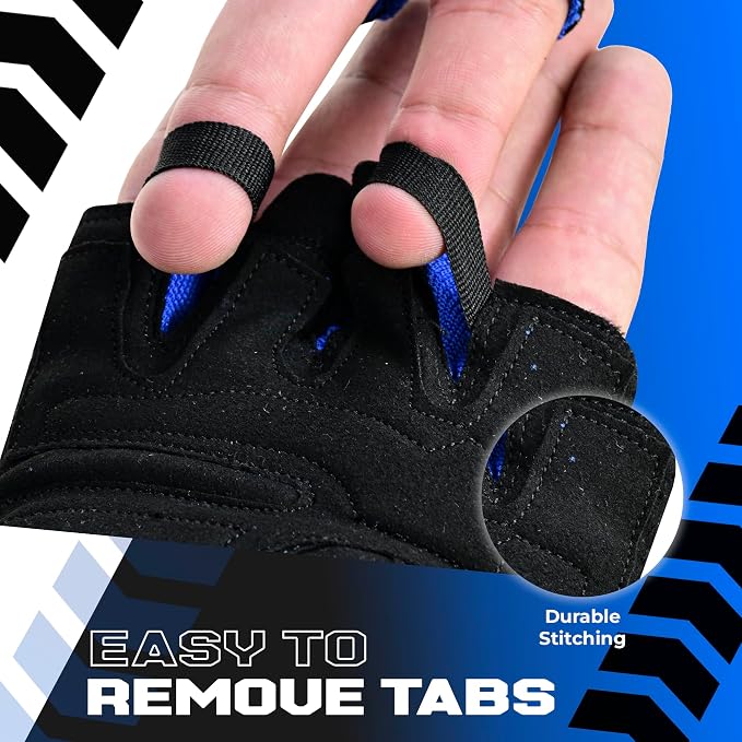 Weight Lifting Gym Gloves for Men & Women, Workout Exercise Gloves with Wrist Support & Anti-Slip Palm for Hanging, Rowing, Pullups, Bodybuilding, Powerlifting & Calisthenics