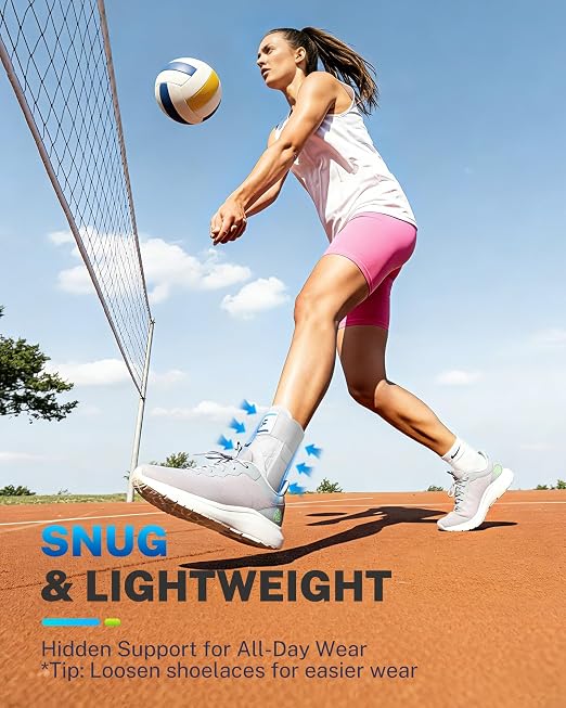 Ankle Brace for Men Women with Removable Side Splints Figure 8 Strap | Quick Lace-Up Adjustment, Sprain Recovery Support, Achilles Tendon Relief, Sports Stability for Basketball & Running