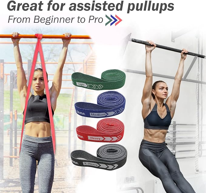 Fittest Pro by Limm Resistance Bands for Legs and Butt, Fabric Exercise Loop Bands Yoga, Pilates, Rehab, Fitness and Home Workout, Strength Bands for Booty