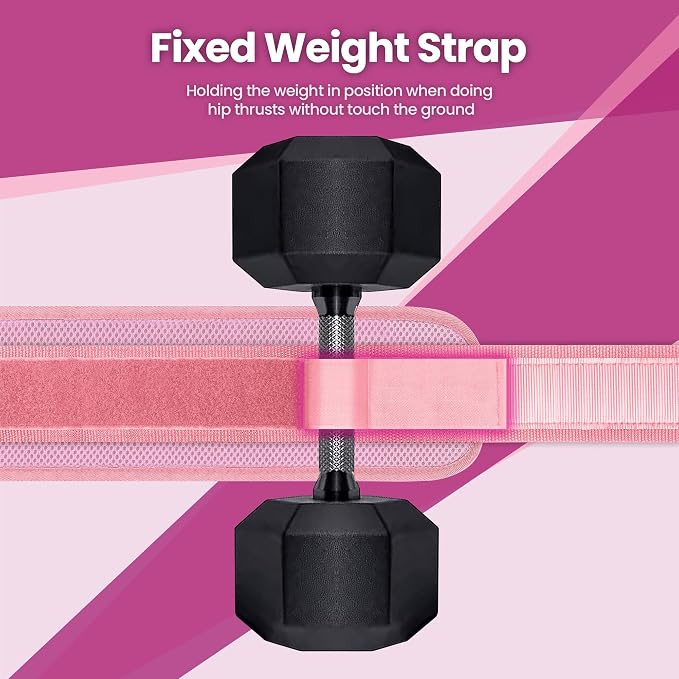 Hip Thrust Belt, Balency Hip Thrust Belt for Dumbbells Heavy, Booty Belt for Hip Thrust, Slip-Resistant Padding Hip Thrusts Belt for Gym or Home Workouts, Hip Thrust Band for Dumbbell Kettlebell Plate