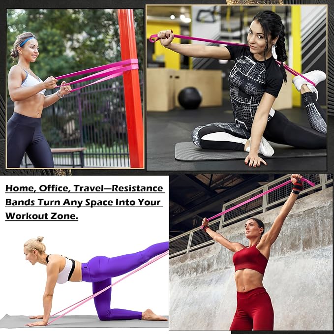Seenelling Resistance Bands for Exercise Working Out, Pull-Up Assistance Full-Body Training Bands for Women Men Home Workouts, Physical Strength Training