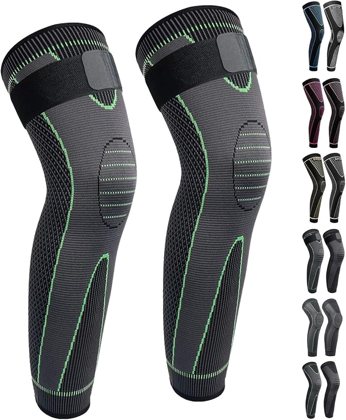 SKDK Full Leg Sleeves Long Compression Leg Sleeve Knee Sleeves Protect Leg, for Man Women Basketball, Arthritis Cycling Sport