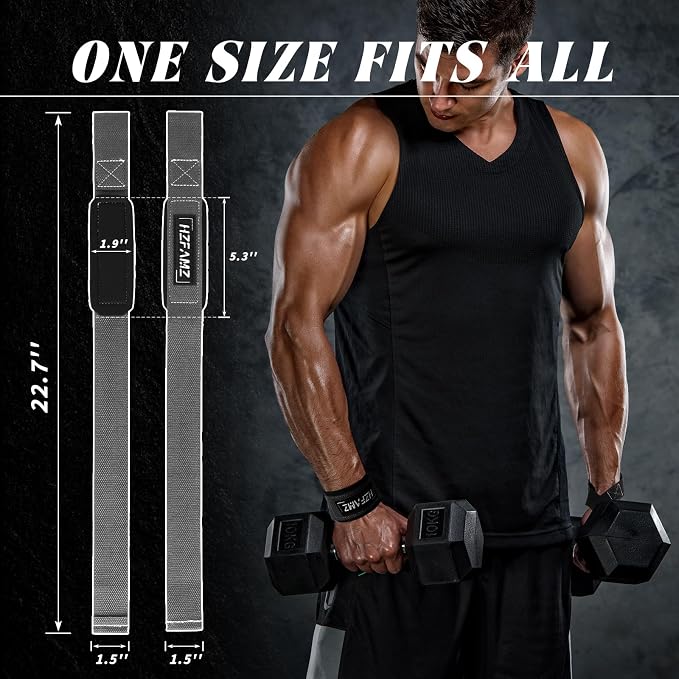 Lifting Straps, Lifting Wrist Straps for Weightlifting, Weightlifting Straps with Padded Neoprene, Gym Straps for Strength Training, Bodybuilding, Weight Lifting Straps for Men and Women