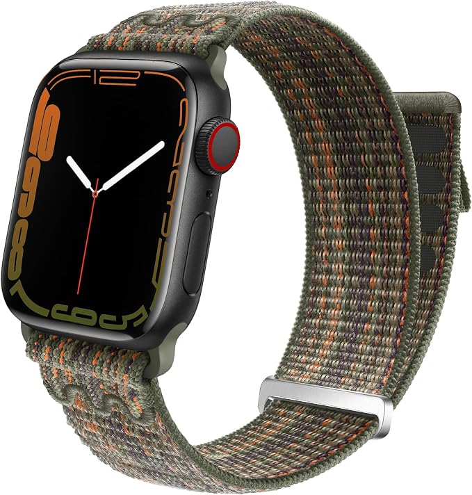 Sport Loop Nylon Band Compatible with Apple Watch Band 38mm 40mm 41mm 42mm 44mm 45mm 49mm Ultra 2 iWatch Series 9 8 7 6 SE 5 4 3 2 1 Strap, Fit for iPhone Watch Band Women Men Stretchy | Nylon Sport Loop Wristband Compatible with Apple Watch Ultra 2 38...