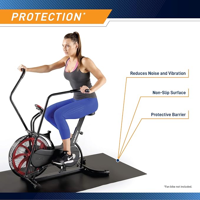 Marcy Fitness Equipment Mat and Floor Protector Compatible for Treadmills, Elliptical, Exercise Bikes, Stationary Cycles and Accessories
