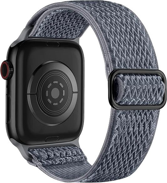 Lerobo Stretchy Nylon Solo Loop Band, Compatible with Apple Watch Series 11 10 9 8 7 6 5 4 3 SE3/2/1 Ultra3/2/1, Adjustable Strap for iwatch Band 44mm 45mm 46mm 49mm 42mm 40mm 41mm 38mm for Women Men