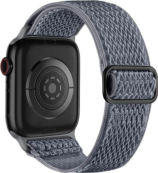 Lerobo Stretchy Nylon Solo Loop Band, Compatible with Apple Watch Series 11 10 9 8 7 6 5 4 3 SE3/2/1 Ultra3/2/1, Adjustable Strap for iwatch Band 44mm 45mm 46mm 49mm 42mm 40mm 41mm 38mm for Women Men