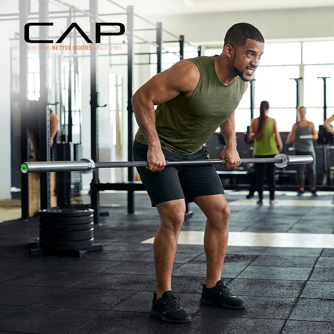 Cap Pro Series 7FT Olympic Barbell, Weightlifting Bar for Strength Training