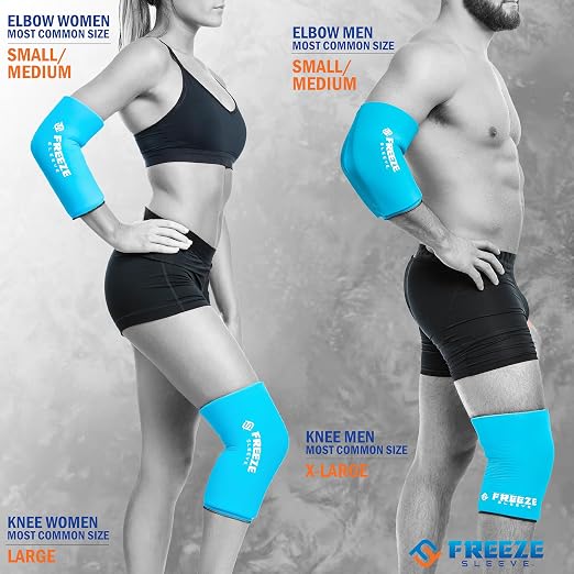 FreezeSleeve Ice & Heat Therapy Sleeve- Reusable, Flexible Gel Hot/Cold Pack, 360 Coverage for Knee, Elbow, Ankle, Wrist- Turquoise, 2X-Large