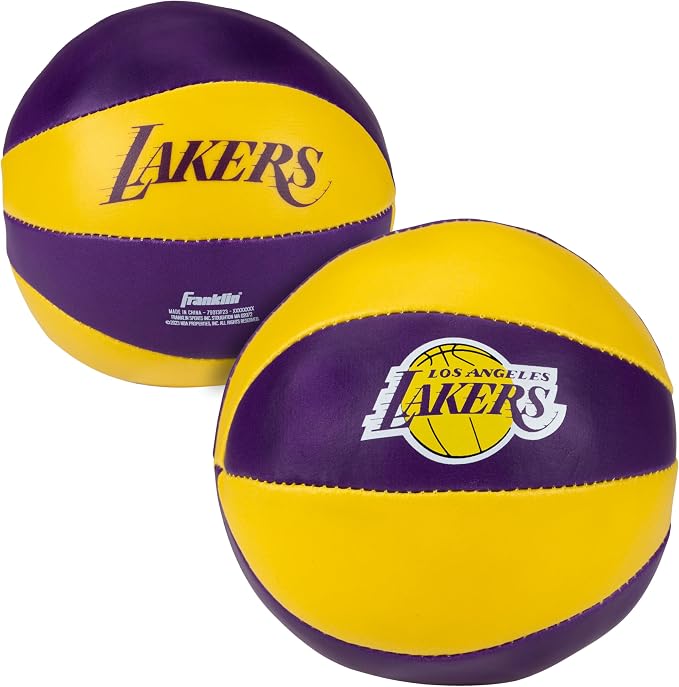 Franklin Sports NBA Toy Basketballs - 2 Pack of Kids Soft Mini Basketballs for Over The Door + Indoor Hoops - NBA Fan Shop