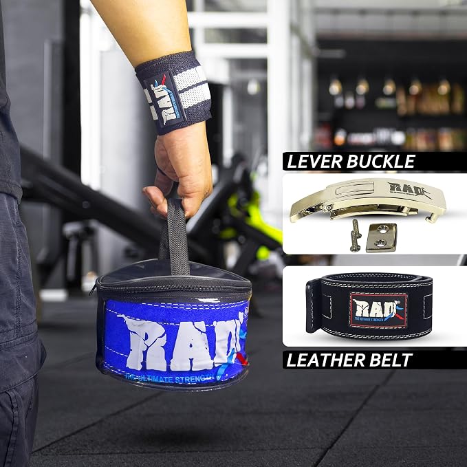 RAD Lever Weight Lifting Gym Belt for Men & Women Size 63 TO107 CM,Thick 10MM & Width 4 Inch Lever Powerlifting Belts for Women Dead Lift Workout Belt Leather Weight Lifting Lever Gym Squat Belt