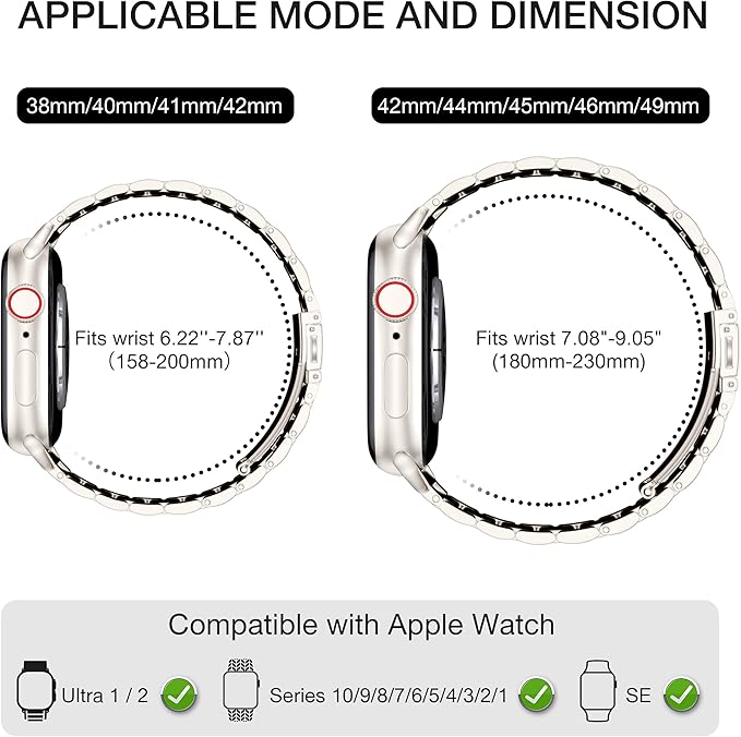 EPULY Metal Band Compatible with Apple Watch Bands for Men 42/44/45/46/49mm | Stainless Steel Strap Suitable for Business Setting & Everyday Wear, Fits iWatch Bands Series 11 10 9 8 7 6 5 4 SE/Ultra3 2 1