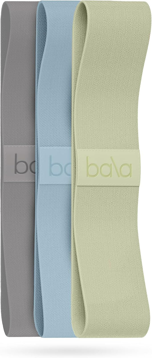 Bala Bands Resistance Bands, Non-Slip Fabric Exercise Bands | Non-Slip Ankle, Legs, Glutes & Booty Bands, Women & Men - Loop Workout Bands for Yoga, Pilates & Strength Training