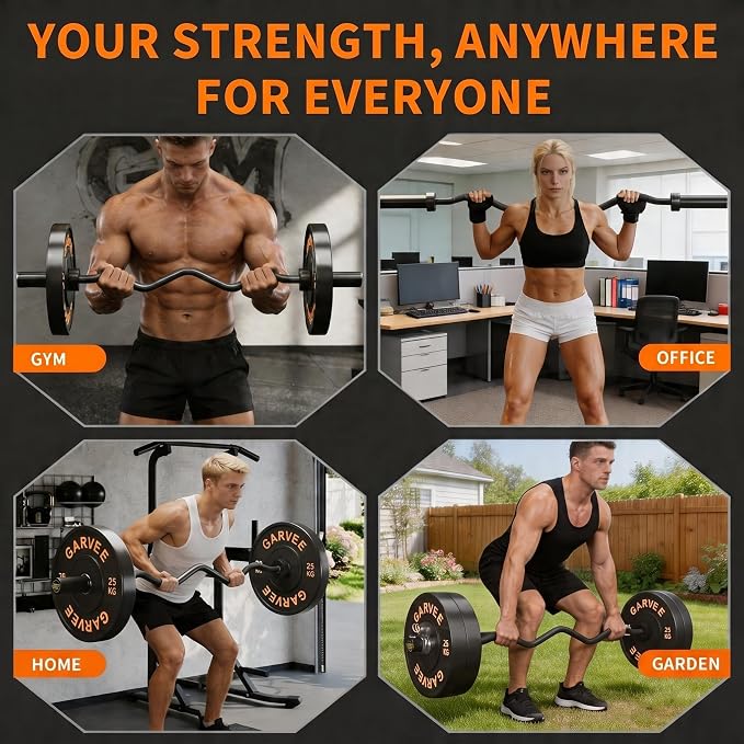 7ft Olympic Barbell for Home Gym, 45lb 2" Weight Bar for Deadlift Weightlifting, Bar, 1000 Lb High-Capacity, Hard Chrome, Knurled Grip, Strength Training Bench Press Squat Presses, Rows, Curl
