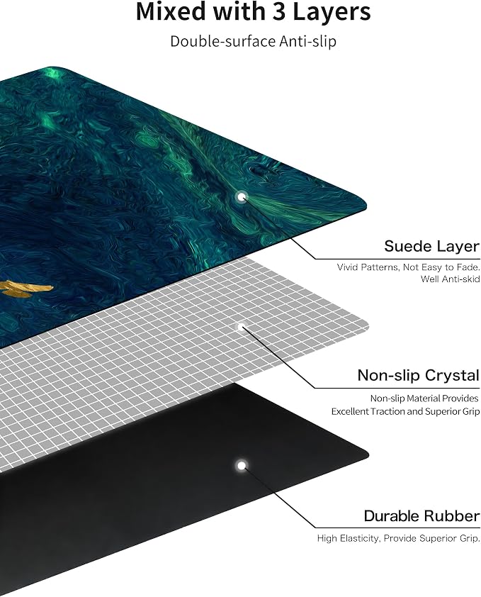 nuveti Printed Travel Yoga Mat 1/16 Inch Thick Non Slip Fitness Workout Mat | with Carrying Bag, Foldable Lightweight Suede & Natural Rubber Yoga Mat for Yoga Pilates and Fitness 72" L x 24" W x 1.5mm