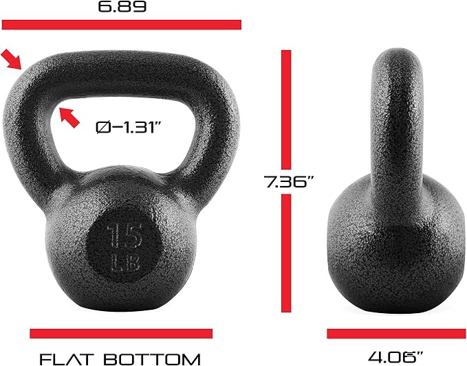 CAP Barbell Cast Iron Kettlebell - Singles and Sets, Multiple Weight Choices