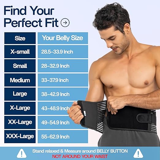 Back Brace for Lower Back Pain Relief | Sciatica Lumbar Support Belt for Men & Women, Adjustable Back Support Brace for Work & Daily Use, All-Day Comfort & Heavy-Duty Compression (Large (38-42.9"))