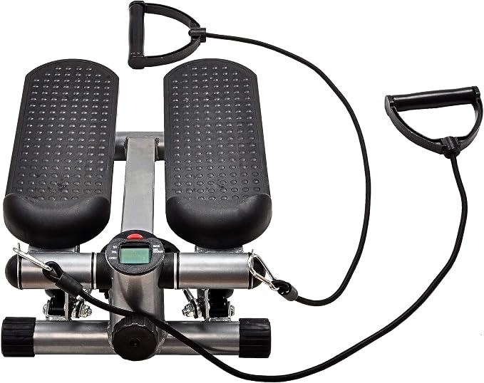 Fitvids Pre-Assembled Adjustable Mini Stepper Stair Stepper Stepping Machine with Resistance Bands