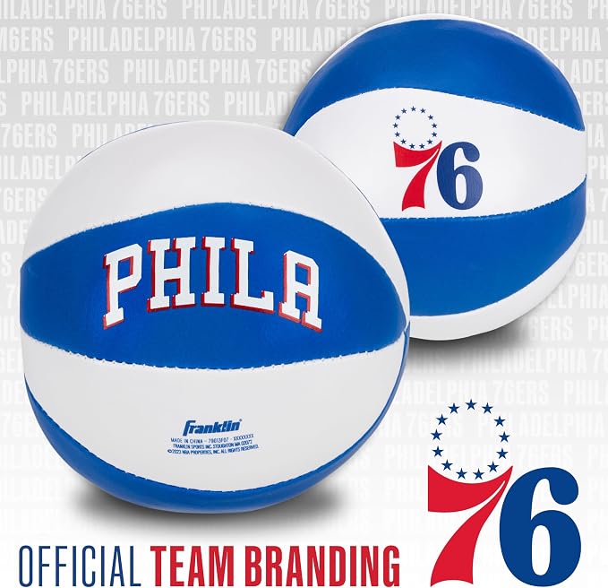 Franklin Sports NBA Toy Basketballs - 2 Pack of Kids Soft Mini Basketballs for Over The Door + Indoor Hoops - NBA Fan Shop