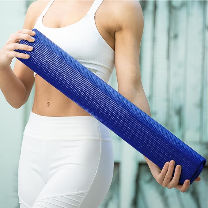 Value 3mm Bulk Yoga Mats, 12 or 16 Pack, 68x24in | Bulk Non Slip Exercise Mats for Workout, Stretching, Fitness - Wholesale Non Toxic Gym Mats for Home, Schools and Studios