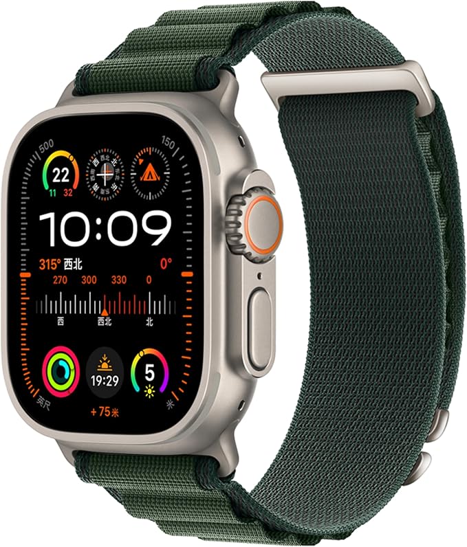 Alpine Nylon Sport Bands Compatible with Apple Watch Ultra Band 49mm 46mm 45mm 44mm 42mm Men Women, Stretch Loop Strap with D-Hook for iWatch Series 10 Ultra SE 9 8 7 6 5 4 3 2 1 (Dark Green, 38mm/40mm/41mm/42mm(Series 10))