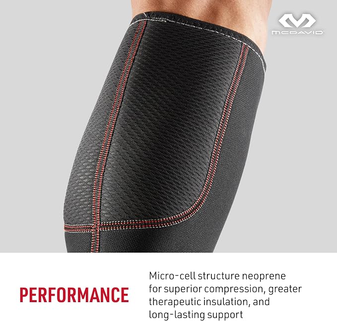 McDavid Calf Compression Sleeve for Men and Women – Latex-Free Light Support for Shin Splints, Varicose Veins, Calf Strains – for Running, Walking, Hiking