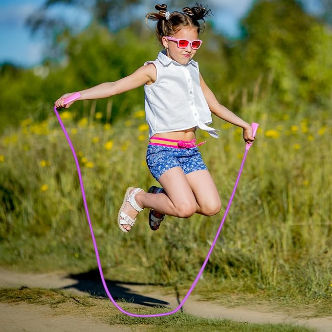 36 Pack Kids Jump Rope, 6.56FT Lightweight PVC Skipping Ropes for Kids | Tangle-Free Jump Rope, Flexible Plastic Rope, Colorful Jump Rope for Recess Games, Outdoor Play, Party Favor, Classroom Prize