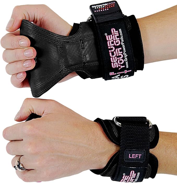 Cobra Grips Weight Lifting Gloves with Adjustable Neoprene Padded Wrist Wraps - Heavy Duty Alternative to Power Lifting Hooks for Deadlifts