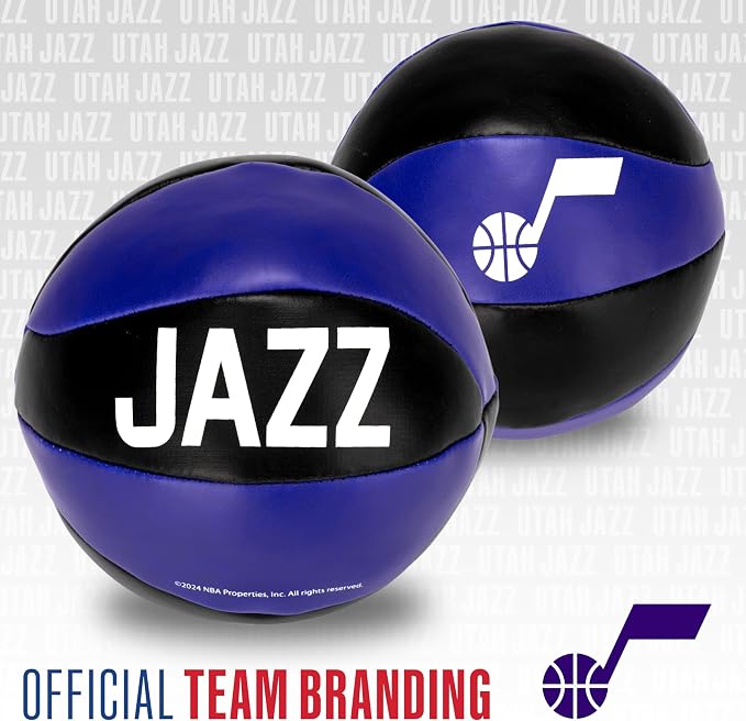 Franklin Sports NBA Toy Basketballs - 2 Pack of Kids Soft Mini Basketballs for Over The Door + Indoor Hoops - NBA Fan Shop