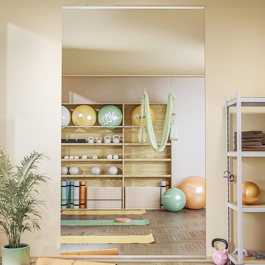 95"x40" Extra Large Home Gym Mirror, Single Piece Full Body Wall Mounted Fitness Mirror, 4MM Professional Grade Tempered Glass with Installation Kit