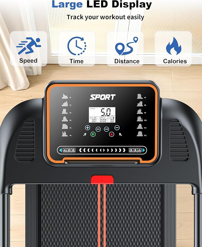 Treadmills for Home Walking Pad - Foldable Treadmill Under Desk with Handle Bar 0.6-6.2 MPH Portable Folding Pads Compact Running Machine Quiet Lightweight | Under Desk, 0.6-6.2 MPH, Portable Folding, Compact Running Machine, Quiet Lightweight